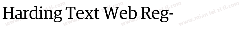 Harding Text Web Reg字体转换